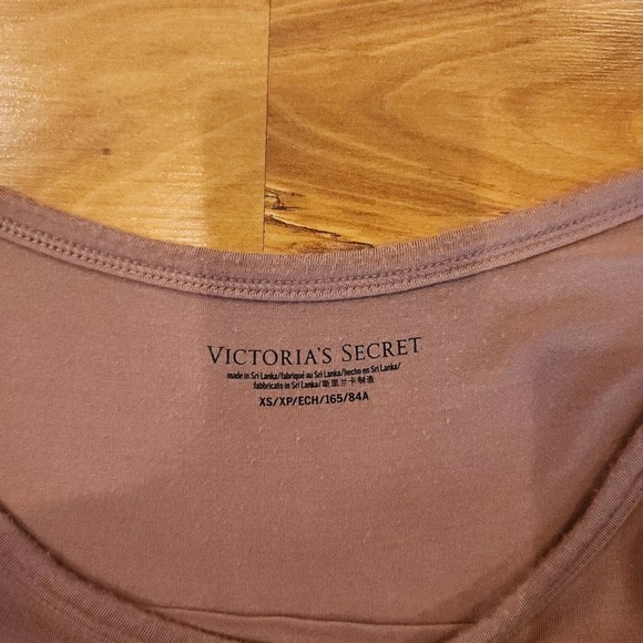 Victorias Secret HEAVENLY CROPPED SHIRT XS SOFT Top Tie Back Mauve Pink - Picture 4 of 5